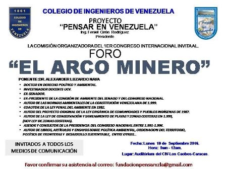 Foro en el CIV sobre el Arco Minero