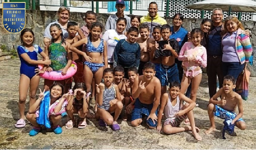 Estudiantes de Fe y Alegría disfrutaron de instalaciones deportivas y recreativas del Colegio de Ingenieros de Venezuela. Programa de Acción Social.